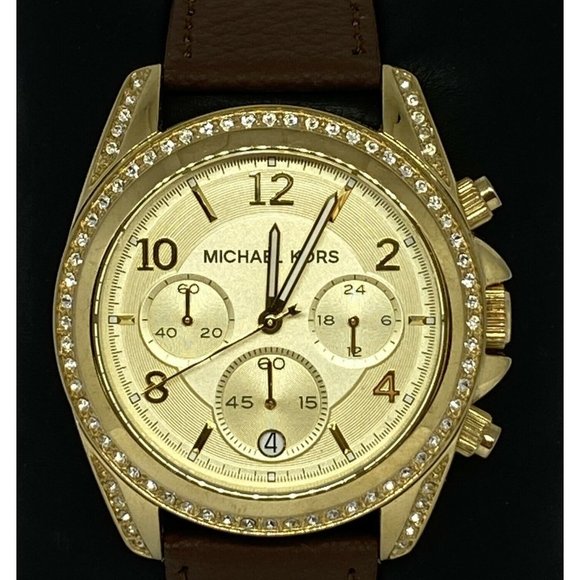 Michael Kors MK5166 Women\'s Brown Leather Analog D main image 9